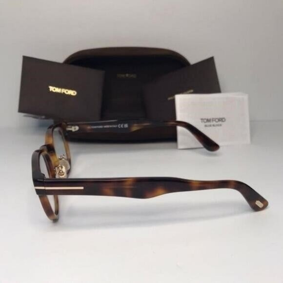 💯 Original Tom Ford FT5783-D-B 053 Men's Blonde Havana Frame Eyeglasses - Picture 10 of 12